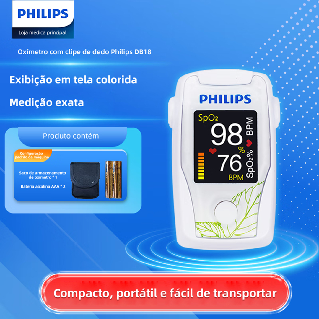 O oxímetro PHILIPS cuida bem da sua saúde!